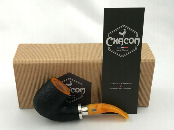 Chacom Pfeife Skipper 41 gelb - schwarz sandgestrahlt 9mm Filter